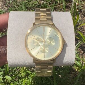 Michael Kors Gold Men’s Three-Subdial Bracelet Watch